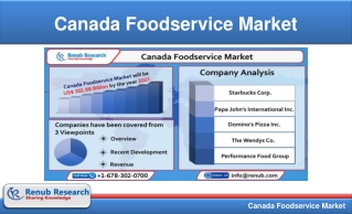 Canada Foodservice Market to Reach USD 102.98 Billion by 2027