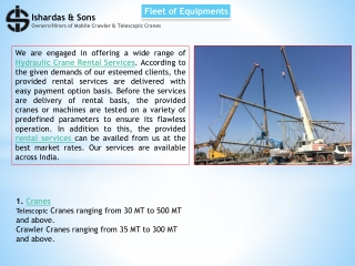 Crane Rental Services