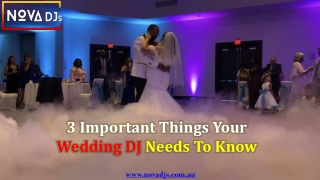3 Important Things Your Wedding DJ Needs To Know – Nova DJs