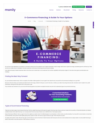 E-Commerce Financing: A Guide To Your Options