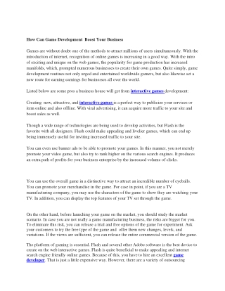 How Can Game Development  Boost Your Business