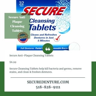Secure Anti-Plaque Cleansing Tablets