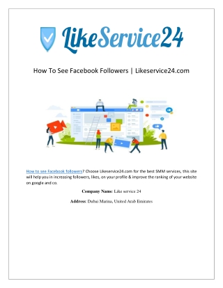 How To See Facebook Followers | Likeservice24.com