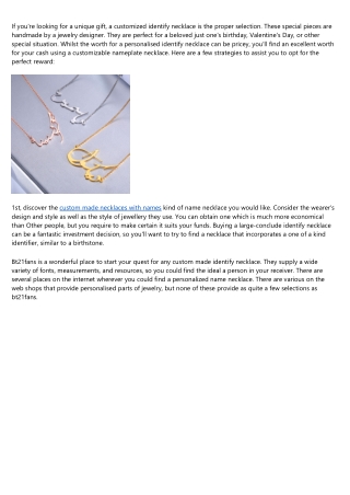 17 Signs You Work With name necklace