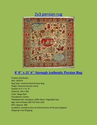 2x3 persian rug