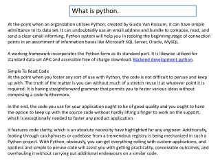 what is work python.