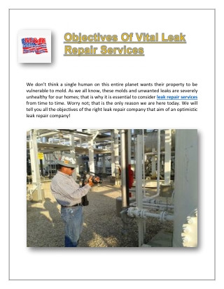 Get The Best Leak Repair Services Here!