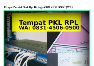 Tempat Praktek Smk Rpl Di Jogja