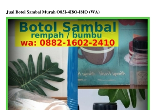 Jual Botol Sambal Murah Ô8ЗI~4I8Ô~I8IÔ[WA]