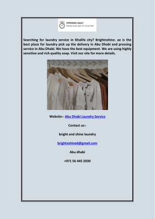 Abu Dhabi Laundry Service