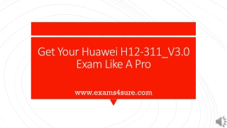 Huawei H12-311_V3.0 Exam Guide 2022