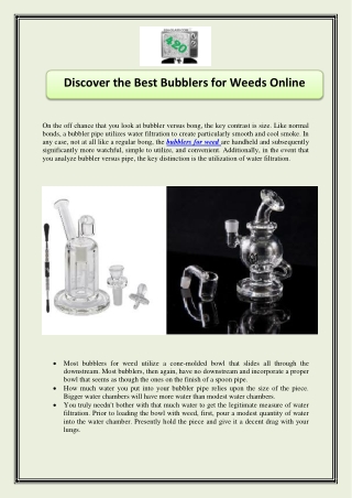 Discover the Best Bubblers for Weeds Online Now