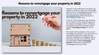 Reasons to remortgage your property in 2022