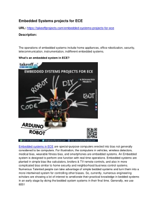 Embedded Systems projects for ECE-converted