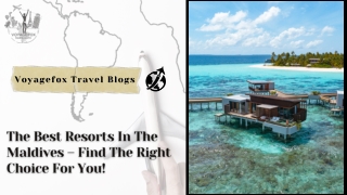 The Best Resorts in the Maldives | Voyagefox