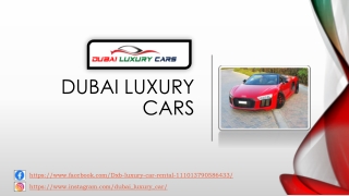 Best supercar rental Dubai