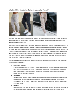 Buy Sweatpants for Men or Women Online