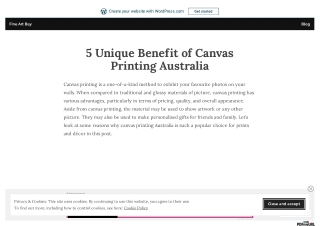 5 Unique Benefit of Canvas Printing Australia