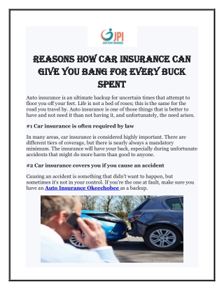 Grab Auto Insurance In Okeechobee | John Perry Insurance
