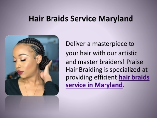 Hair Braids Service Maryland