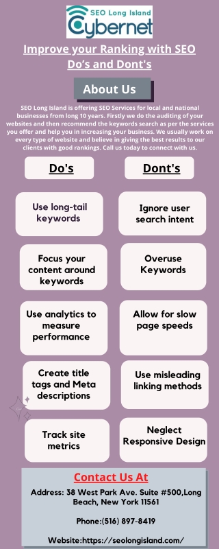 Improve your Ranking with SEO Do’s and Dont's