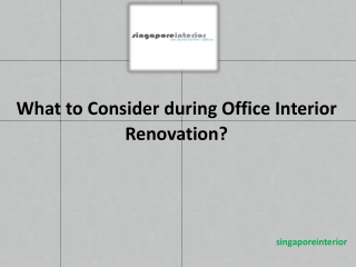 What to Consider during Office Interior Renovation