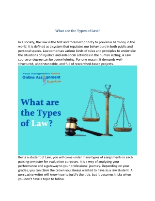 What are the Types of Law