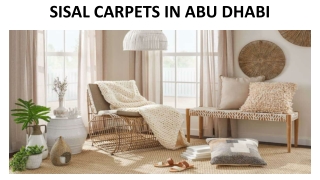 SISAL CARPETS IN ABU DHABI