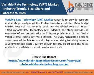 Variable Rate Technology (VRT) Market World Business Overview, Key Players
