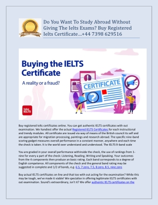 Do You Want To Study Abroad Without Giving The Ielts Exams