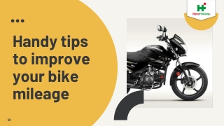 Handy tips to improve your bike mileage