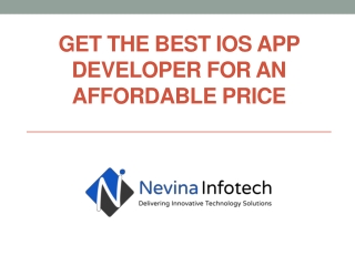 Get the best iOS app developer for an affordable price