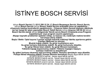 (*(- 0212 299 15 34 -)*) Bosch Servis, istinye, servisi Olma