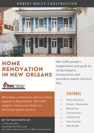 Custom Home Renovation New Orleans