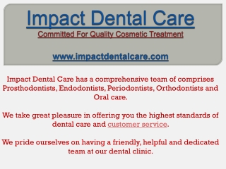 Committed For Quality Cosmetic Treatment