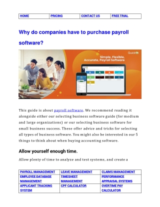 Why do companies have to purchase payroll software [PPT]