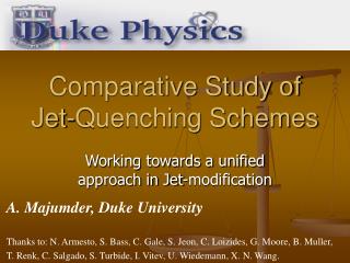 Comparative Study of Jet-Quenching Schemes