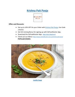 Krishna Pait Pooja Menu West Footscray, VIC – 5% off