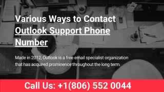 Various Ways to Contact Outlook Support Phone Number