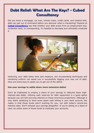 Cubed Consultancy-   What Are The Keys of Debt Relief-converted