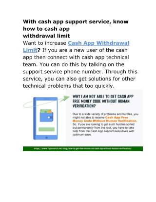 With cash app support service, know how to cash app withdrawal limit