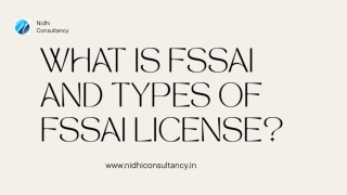 What Is FSSAI And Types of FSSAI License?