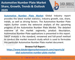 Automotive Number Plate Market Growth at a Rate of 6.80%, Industry Size, Trends