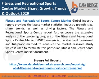 Fitness and Recreational Sports Centre Market CAGR, Size, Share, Trends, Growth
