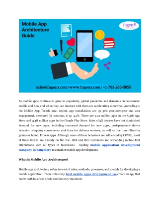 Mobile App Architecture Guide