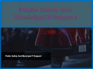 Public Safety And Municipal It Support