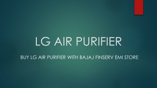Buy LG Air Purifier with Bajaj Finserv EMI Store