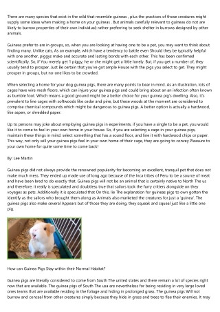 The guinea pig breeding guide Case Study You'll Never Forget