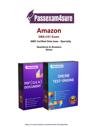 Amazon  DBS-C01 Exam - All You Need to Know - PassExam4Sure