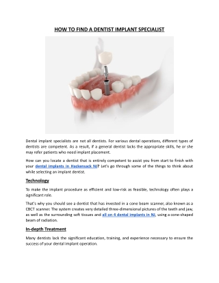 HOW TO FIND A DENTIST IMPLANT SPECIALIST.docx